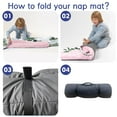 thumbnail image 5 of AOLOA Personalized Toddler Nap Mat with Name – Toucan Theme Roll-Up Sleeping Mat for Preschool Daycare, Removable Pillow Soft Minky Blanket, Custom Kids Nap Mat for Girls, Ideal for Travel or Camping, 5 of 8