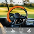 thumbnail image 3 of Jeiento Orange Golf Cart Steering Wheel Covers Stretchable 13 Inch - 14 Inch Golf Cart Steering Wheel Cover for Women Men Sun Shade Cover Golf Universal Fit Cart Accessories, 3 of 7