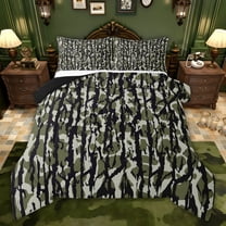 Castle Fairy Teens Abstract Camouflage Twin Comforter Sets,Abstract Geometric Bedding Set