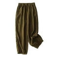 thumbnail image 1 of Besolor Capris Décontractés pour Femmes avec Dentelle, Vert Armée, 1 of 7