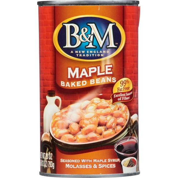 B & M Maple Baked Beans, 28 oz, Can