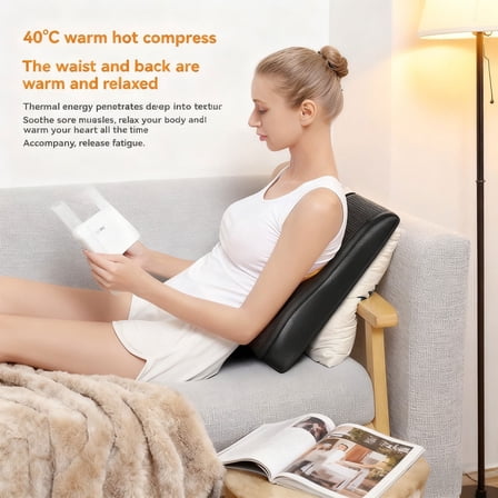 Adnbm Back Neck Massager Pillow - Shiatsu Deep Tissue Kneading with Heat, Electric Massage for Back Pain Relief, Home Office Car Use