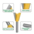thumbnail image 3 of 6pcs Dovetail Joint Router Bit Set 1/4" 3/8" 1/2" 5/8" 3/4" 7/8" Cutting Dia Wood Milling Cutter Tool for Making Boxes Drawers Chests, 3 of 9