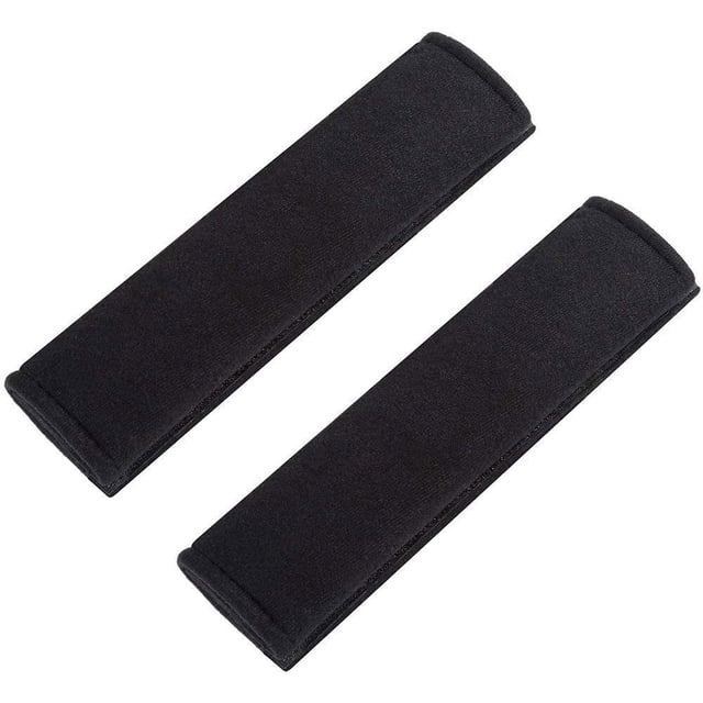 Cojín protector para cinturón de seguridad de coche, extraíble para adultos y niños, para proteger cuello y hombros (negro, 2 unidades)
