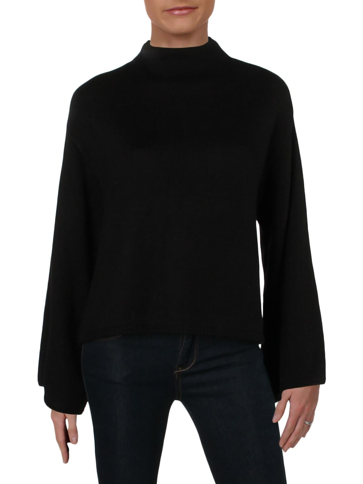 womens black mock turtleneck sweater
