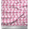 thumbnail image 1 of Soimoi Pink Cotton Jersey Fabric Hen Bird Print Fabric by Yard 58 Inch Wide, 1 of 1