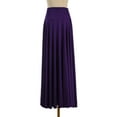 thumbnail image 6 of Nyeemya Womens Ballroom Dance Skirt Solid Color Ruffle Dancewear Flamenco Performance Costume Purple L, 6 of 7