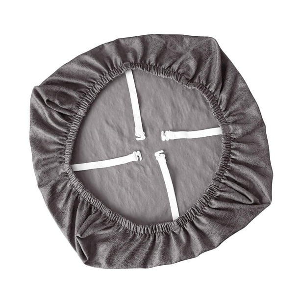 Funda para silla de oficina, funda de cojín para silla, funda de asiento de comedor universal lavable Gris claro