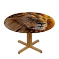 thumbnail image 3 of WYYP A Majestic Lion Round Tablecloth for Picnic Dining Kitchen Farmhouse 100% Polyester Table Cover White, 3 of 8
