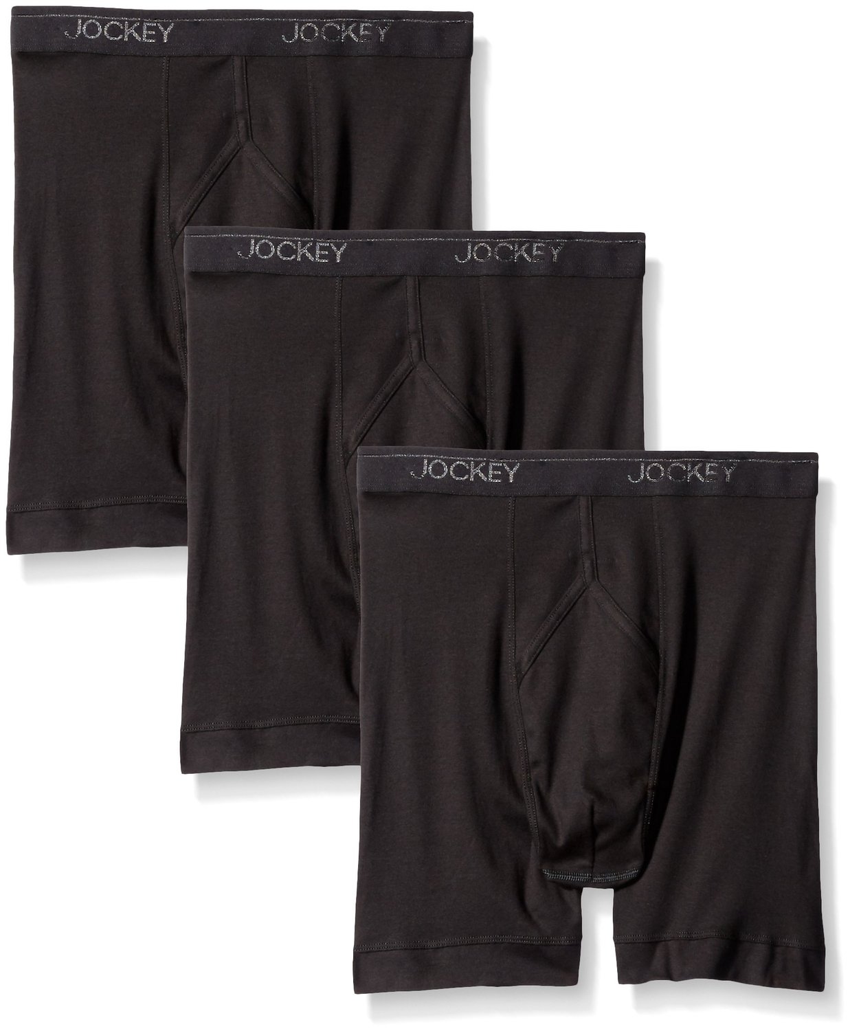 Jockey Men's Underwear Staycool Midway Brief - 3 Pack, black, M ...