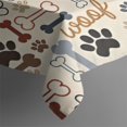 thumbnail image 3 of Paw Prints and Bones Rectangle Tablecloth 60"x84",Waterproof Polyester Rectangle Table Cloth, Wipeable Spillproof Polyester Tablecloth for Dining, Camping, Indoor and Outdoor, 3 of 5