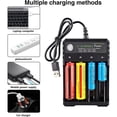 thumbnail image 3 of 18650 Battery Charger, 4 Slots Universal Battery Charger with LCD Display for 3.7V Li-ion Rechargeable Battery A97, 3 of 4
