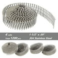 thumbnail image 2 of 304 Stainless Steel Siding Nails 1.5" x 0.09" (1200 Pcs), 2 of 5