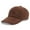 Brown, variant on Unisex Genuine Suede Leather Baseball Caps for Mens Womens-Adjustable Back Strap