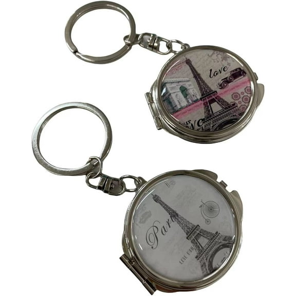 Set of 12 Eiffel Tower Compact Mirror for Wedding/Bridal Shower/Baby Shower/Quinceañera/Birthday/Baptism/Religious Gift/Favor