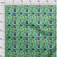 thumbnail image 3 of oneOone Viscose Chiffon Mint Green Fabric Asian Japanese Floral Quilting Supplies Print Sewing Fabric By The Yard 42 Inch Wide, 3 of 4