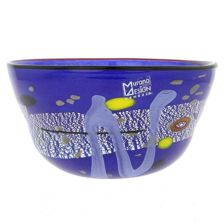 GlassOfVenice Murano Glass Modern Art Bowl - Blue