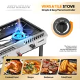 thumbnail image 4 of Ktaxon 2 Burner Propane Stove Gas Cooker with Auto Ignition 150,000 BTU for Outdoor Cooking, 4 of 6