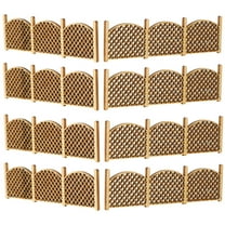 Worgeous 8Pcs Mini Wooden House Fences Micro Landscape Decorative Farm Fence Accents