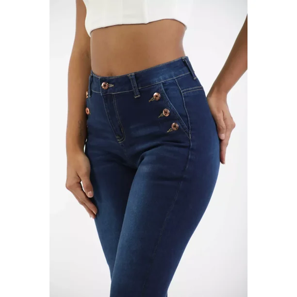 Dama Pantalones De Lona Pantalón Mujer Mezclilla Stretch Dama