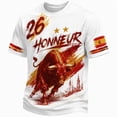 thumbnail image 3 of Kids Spain Bull Graphic Football Short Sleeve T Shirt Boys Girls Soccer Training Uniform Sport Casual Fan Tee 3 Years-16 Years, 3 of 4