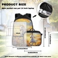 thumbnail image 4 of Yspwyqan Girls Backpack Set Ages 8-15, Wildflower Sunset White Horse Backpack and Lunch Box Set with Pencil Case, Double Zip Large Capacity Front Pocket Bags for Primary Elementary School, 4 of 7