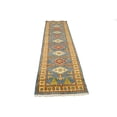 thumbnail image 2 of Blue Geometric 3X10 Kazak Oriental Runner Rug, 2 of 11