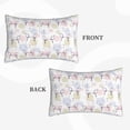 thumbnail image 2 of Honeii Hand Drawn Rabbit Decorative Throw Pillow Case - Elevate Your Couch, Sofa, or Bed with Stylish Home Decor, Perfect Gift Idea-20"x30", 2 of 6