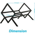 thumbnail image 2 of Vinyl Record Storage Holder, Holds up to 90-110 LPs, Metal Vinyl Record Organizer Stand, Simple/Functional/Easy Assembly, Classical Design for Files/Book/Magazine Record Rack (Black), 2 of 10