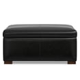 thumbnail image 4 of Gabbie 36"WD Square Coffee Table Storage Ottoman in Black PU Vegan Leather, 4 of 12