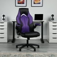 thumbnail image 4 of OFM Essentials Collection High-Back Racing Style Bonded Leather Gaming Chair, in Purple (ESS-3086-PUR), 4 of 15