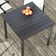thumbnail image 3 of Spaco 5-Piece Wicker Rattan Patio Furniture Set with Cushions and Square Metal Table Top, Patio Table and 4 Pieces Chairs Conversation Set for Outdoor as Yard, Balcony, Porch, Beige, 3 of 11