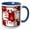 Blue/White, variant on 3drose, Valentine Red Hearts, 11oz Magic Transforming Mug