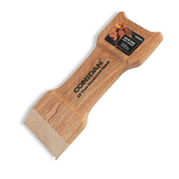 Consdan Wood Grill Scraper Soild Oak Wooden Grill Brush Grill Scraper For Outdoor Grill Bristle Free Grill Scrapers Grill Grate Cleaner Safe Wood Grill Brusher