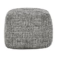 thumbnail image 4 of Pemberly Row Pouf Transitionnel 18 Pouces en Tissu Recyclé pour Intérieur et Extérieur Gris, 4 of 5