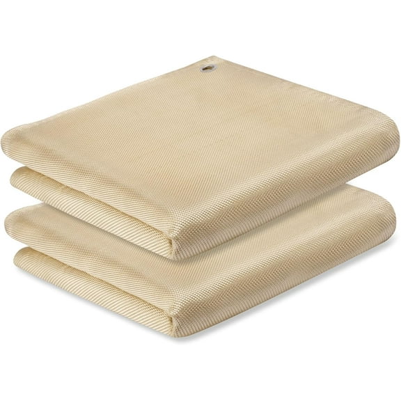 Ikerall  2 Pack Welding Blanket 4x6 ft - Heavy Duty Fiberglass Heat Resistant Fabric, 1022 °F Fire Resistant Blankets, High Temp Insulation Blanket for Industrial, Smoker, Camping, Grill