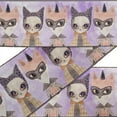 thumbnail image 2 of IBA Indianbeautifulart Blue Fox & Cat Cartoon Fabric Lace Dressmaking Velvet&nbsp;Trim&nbsp;Tape Printed Sewing Lace 9 Yards 4 Inches, 2 of 5
