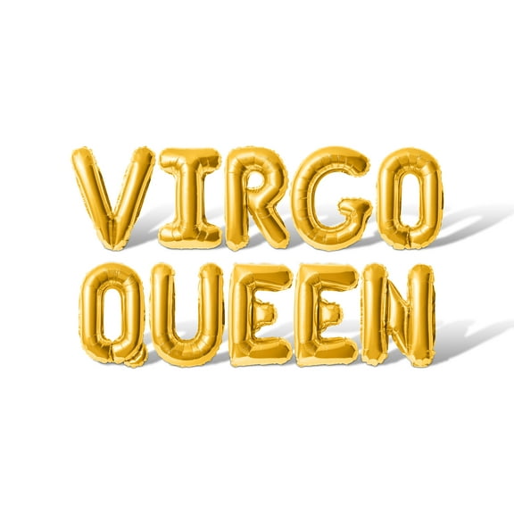 Letter Balloons - VIRGO QUEEN 16" Inch Alphabet Letters Foil Mylar Balloon Birthday Party Banner (Gold)
