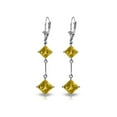 thumbnail image 2 of Galaxy Gold 14k White Gold Leverback Earrings with Citrines, 2 of 4