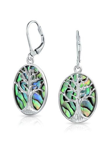 Simple Basic Dangling Leverback Round Bead Ball Drop Earrings For Women 925 Sterling Silver 8MM