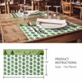 thumbnail image 3 of Placemats Set of 4, Tropical Leaves Woven Placemat, Linen Place Mats for Kitchen/Dining Tables, Green Palm Monstera Leaf Trees Plants Beige Washable Table Mats for Party, 3 of 8