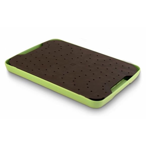 Eco Flow Perforated Cutting Board, Black-Green