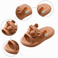 thumbnail image 5 of TOWED22 Toddler Little Kids Slide Sandals Comfy Non-slip Unicorn Summer Beach Pool Water Shoes Thick Sole Boys Girls Shower Slippers(Coffee,12), 5 of 6