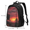 thumbnail image 5 of Cauagu Sunset Western Desert Cowboy Print Travel Laptop with USB Charging Port,Extra Large Backpack College Backpack Business Work Bag Casual Daypack Perfert for Men Women, 5 of 7