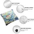 thumbnail image 6 of BANET Pack of 2, Pillow Cover Pillow Covers Flower Throw Pillow Covers Pillowcase Cushion Covers for Sofa Couch Living Room Blue Beige 12x12in, 6 of 7