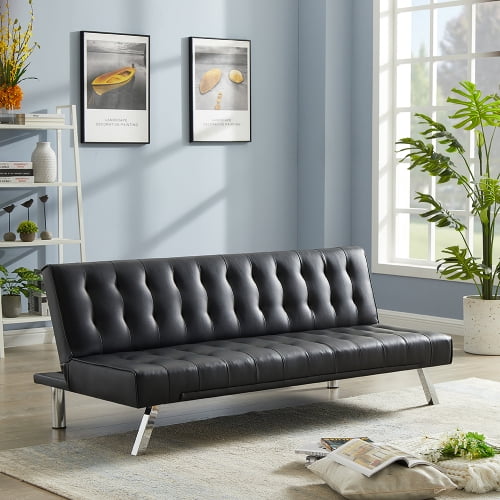 Leather Sofa Chrome Legs