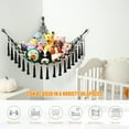 thumbnail image 6 of LUCKDEER Kids Hanging Stuffed Animal Storage Holder Corner Mount with 10 LED Bulbs, Black, 6 of 8