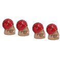 thumbnail image 5 of unids/set tapa de válvula de neumático forma de calavera con anillo de goma para coches bicicletas SUV camiones motocicletas rojo, 5 of 5
