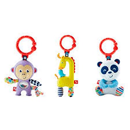 Fisher-Price Monkey Rattle, Girrafe Spinner, Panda Mirror (#DYF92, #DYF94, #DYF91)