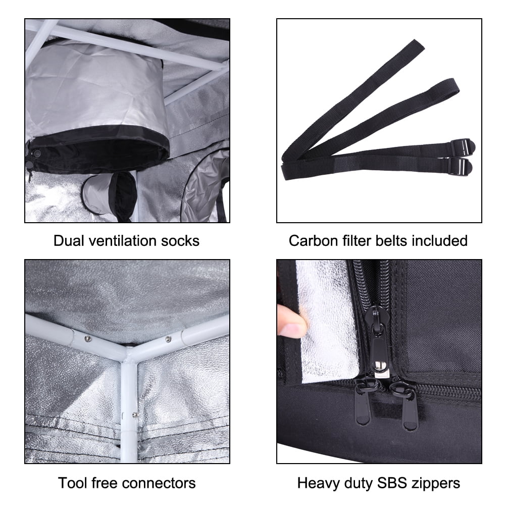 Lowestbest Grow Tent for Plant, Hydroponic Mylar Tent Reflective Garden Growing Dark Room with Observation Window, Indoor Grow Tent Room Lowestbest Grow Tent for Plant, Hydroponic Mylar Tent Reflective Garden Growing Dark Room with Observation Window, Indoor Grow Tent Room